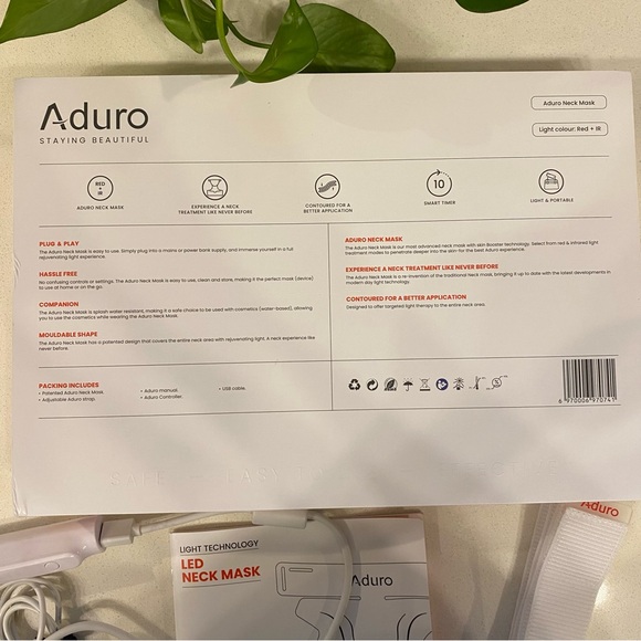 Aduro Red Light Neck and Décolleté Mask Infrared Neck Mask Red Light Therapy - Picture 11 of 14